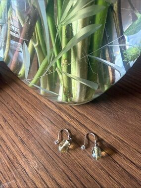 😍Pandora Lemon Drop Quartz Swarovski Crystal Drop Earrings